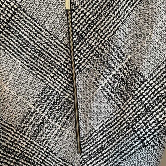 Calvin Klein Dress  - A line  - black/white herringbone pttn size 12 - Picture 4 of 6